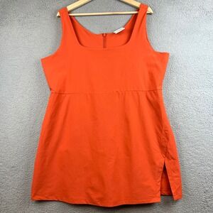 Alder Dress Womens 2X Orange Sleeveless Active Hiking Dress with Shorts